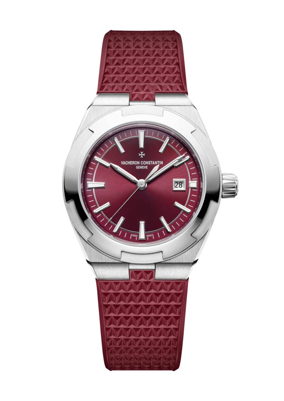 Nuevos Vacheron Constantin Overseas Automático lujo deportivo con carátulas lacadas Watches World Versión en acero inoxidable del Vacheron Constantin Overseas Automático con carátula roja lacada