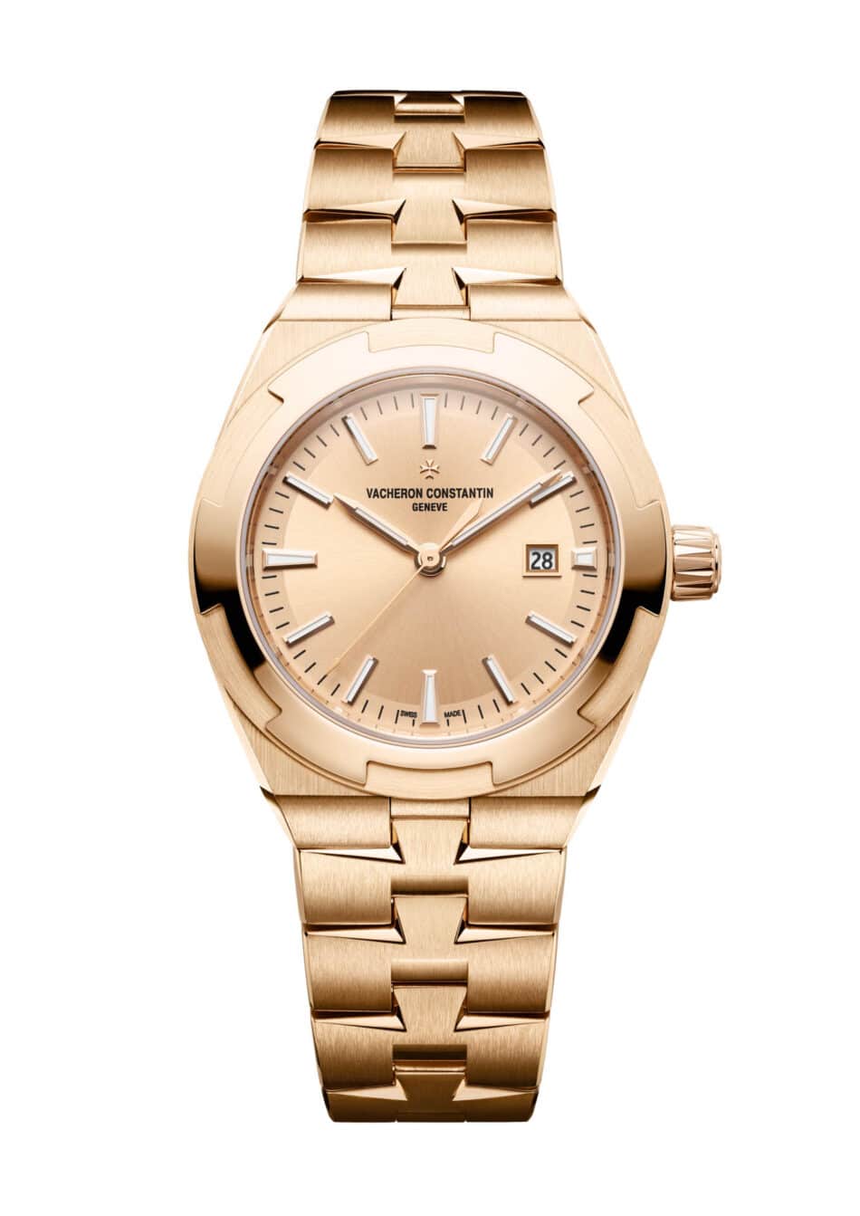 Vacheron Constantin Overseas Automático 345 mm elegancia deportiva en nuevos tonos rosa y rojo Watches World Vacheron Constantin Overseas Automático de 345 mm en oro rosa con carátula lacada color oro rosa