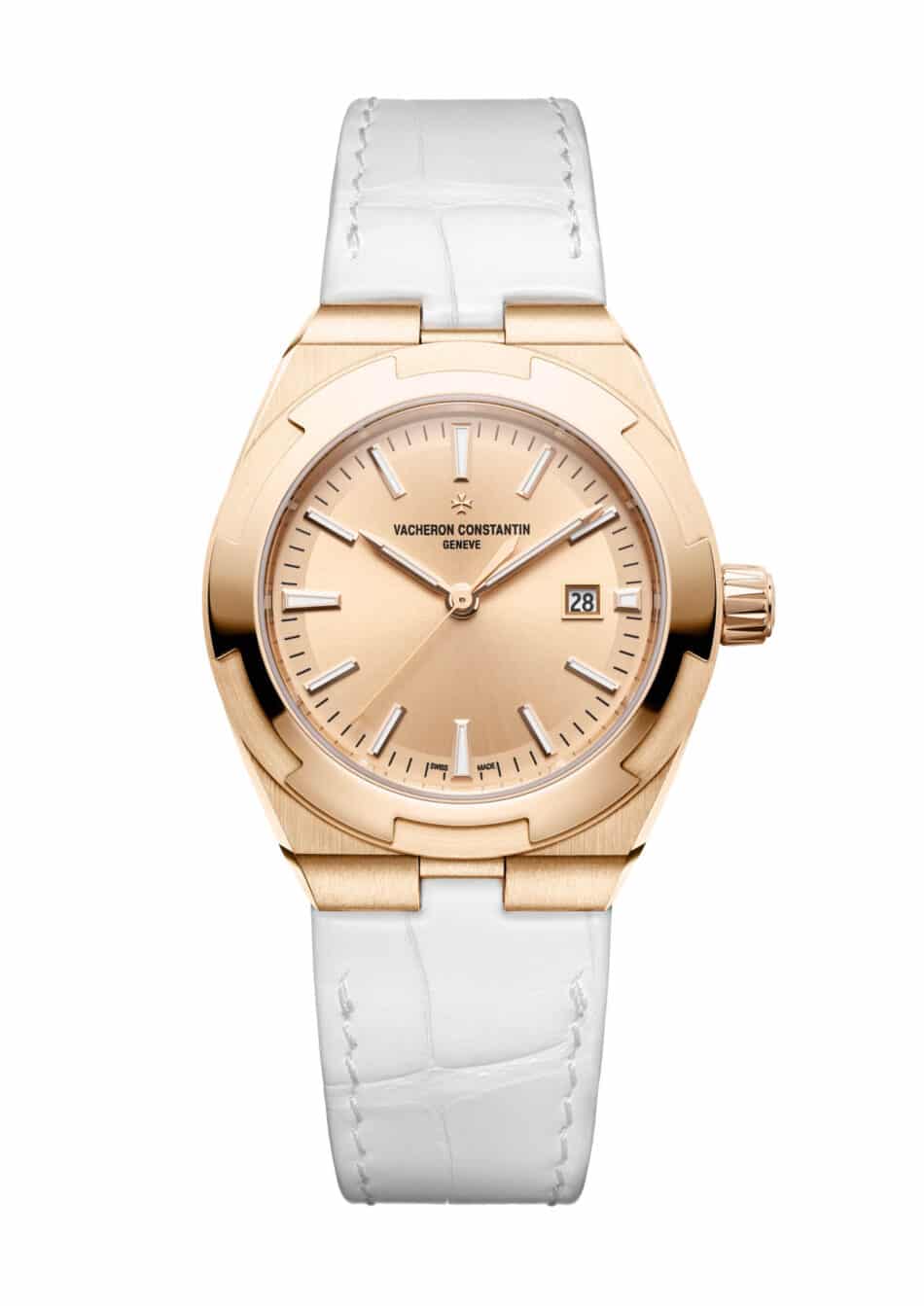 Vacheron Constantin Overseas Automático 345 mm elegancia deportiva en nuevos tonos rosa y rojo Watches World Vacheron Constantin Overseas Automático de 345 mm en oro rosa con carátula lacada color oro rosa