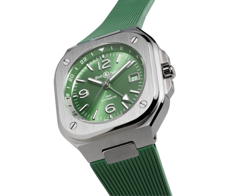 R13012BR05 GMT GREEN STEELFCV2 Watches World Bell Ross BR 05 GMT Green Steel