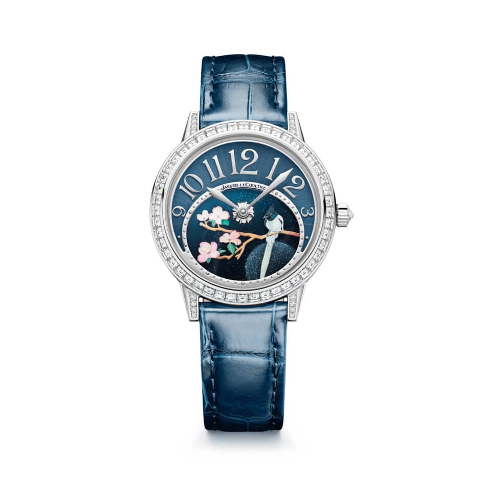 JaegerLeCoultre reinventa la feminidad con los nuevos RendezVous Jewellery Night Day y HourMinute Watches World Jaeger LeCoultre Rendez Vous Jewellery Night Day con caja de platino y diamantes baguette