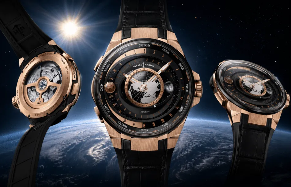 Ulysse Nardin Blast Moonstruck en oro rosa con representación tridimensional de la Tierra